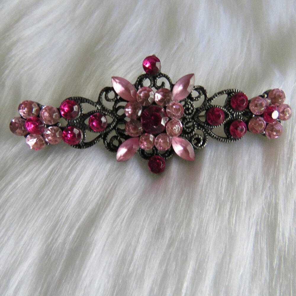 Vintage Pink Beaded Broach